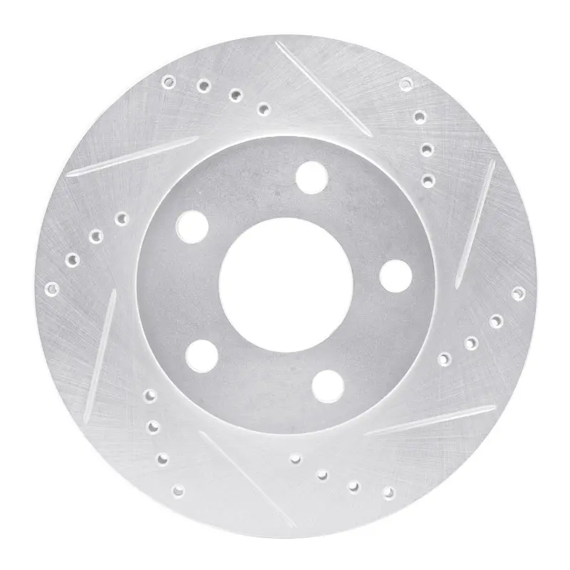 R1 97-05 Chevrolet Classic Front Right Drilled & Slotted Silver Brake Rotor 1