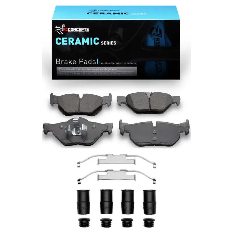 R1 2006-2015 Bmw 328I Rear R1 Ceramic Pads & Hardware Kit 1