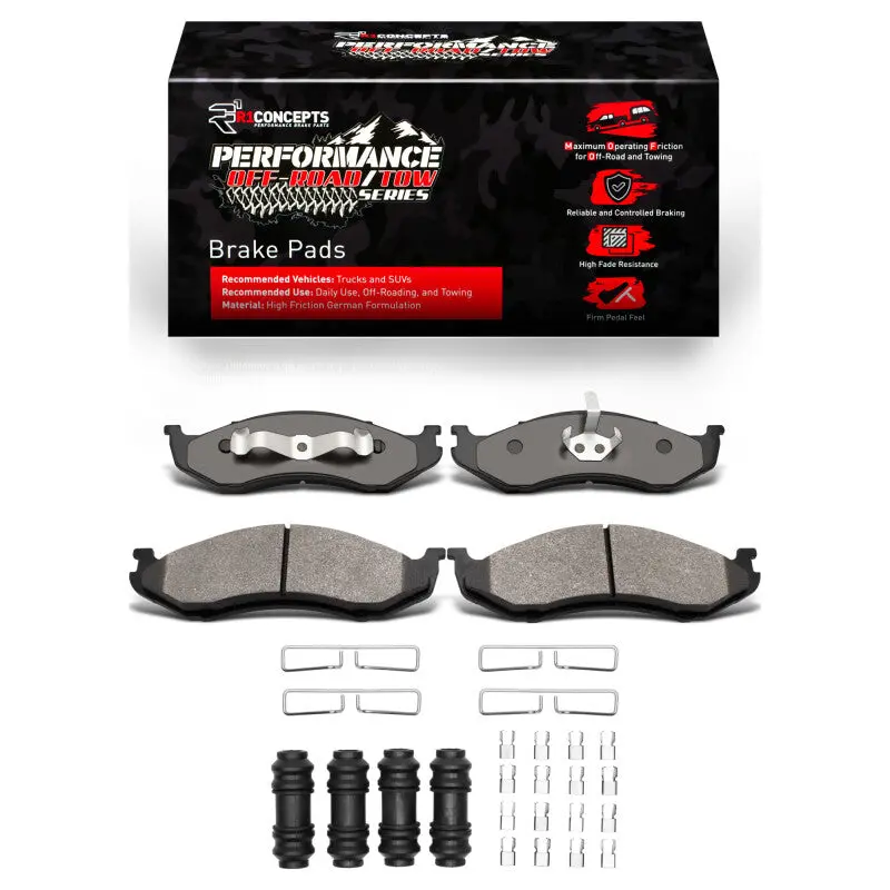 R1 90-06 Jeep Wagoneer Front Performance Off-Road/Tow Brake Pads & Hardware Kit 1