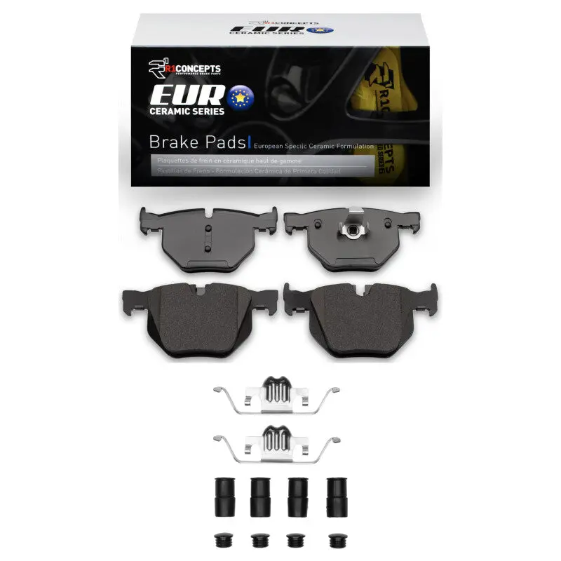 R1 04-10 Bmw 528I Xdrive Rear Euro Ceramic Pads & Hardware Kit 1