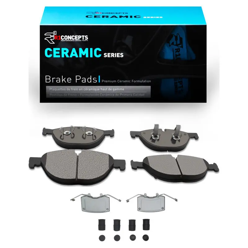 R1 10-24 Jaguar Xj Front Ceramic Pads & Hardware Kit 1