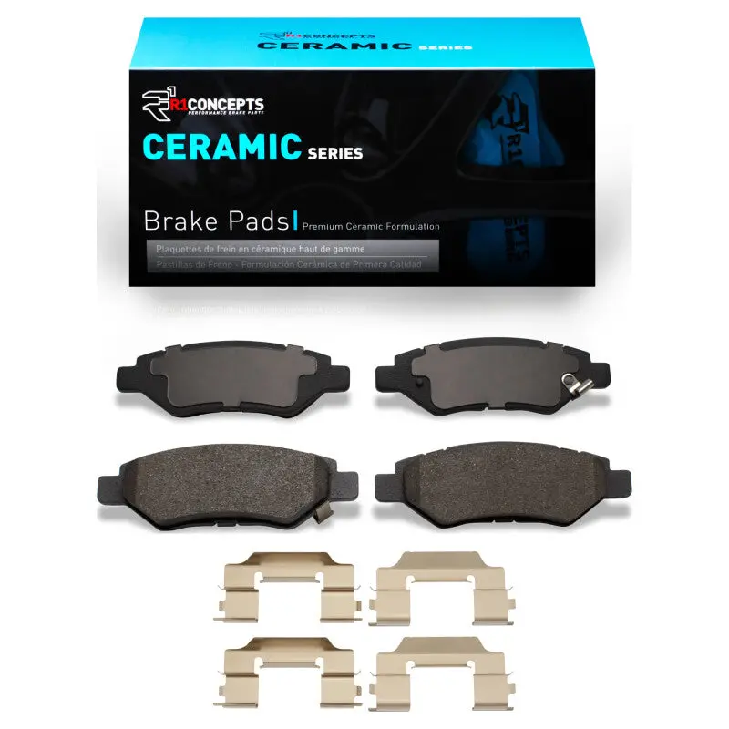 R1 08-16 Cadillac Srx Rear Ceramic Brake Pads & Hardware Kit 1