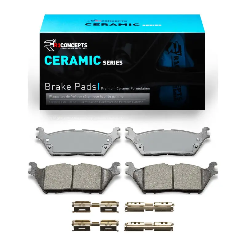 R1 2015-2021 Ford Expedition Rear R1 Ceramic Pads & Hardware Kit 1