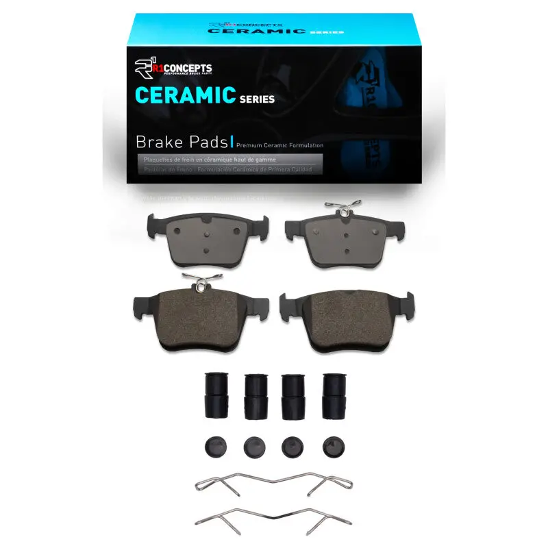R1 13-23 Audi A3 Rear Ceramic Pads & Hardware Kit 1