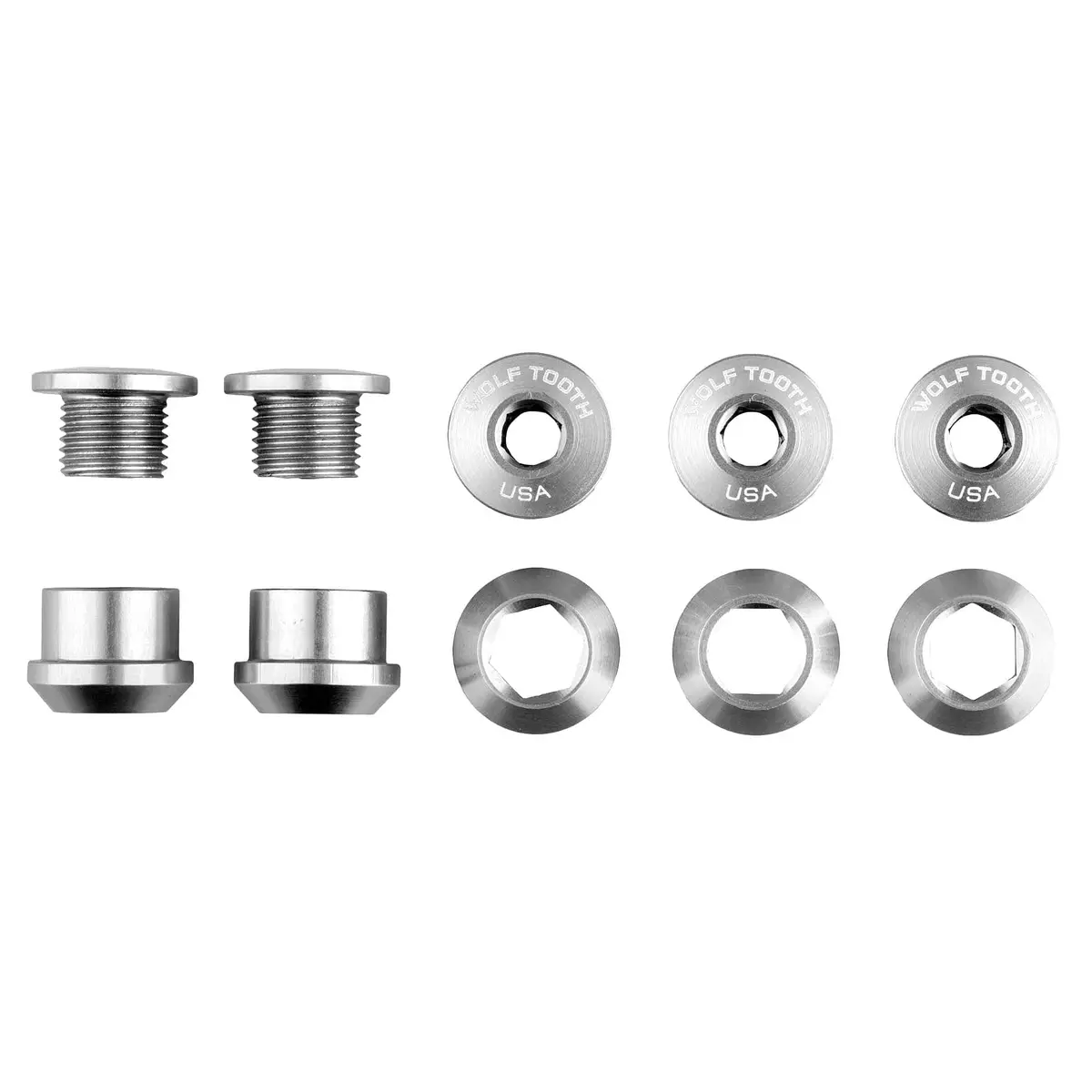 Set Of 5 Chainring Bolts+Nuts For 1X 1