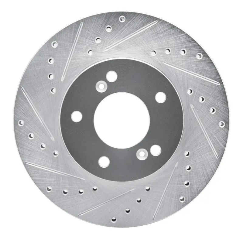 R1 91-01 Acura Legend Front Left Drilled & Slotted Silver Brake Rotor 1