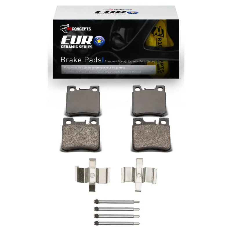 R1 92-95 Mercedes-Benz E420 Rear Euro Ceramic Pads & Hardware Kit 1