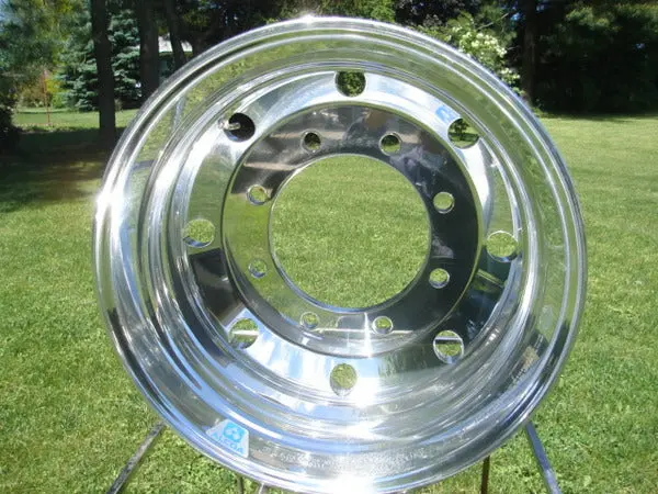19.5X7.5 Alcoa Medium Duty 773497 8 Lug Hub Pilot Polished Both Sides Free Ship 1