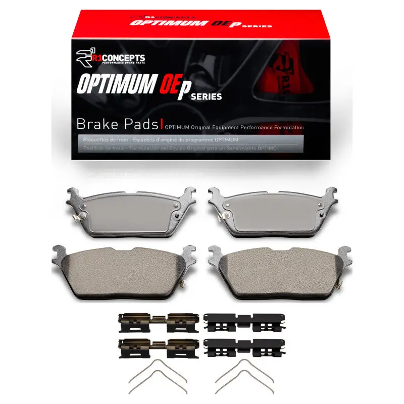R1 2019-2025 Jeep Grand Wagoneer L Rear R1 Optimum Oe Pads & Hardware Kit 1