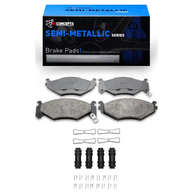 R1 91-95 Chrysler Lebaron Front Semi Met Pads & Hardware Kit 1