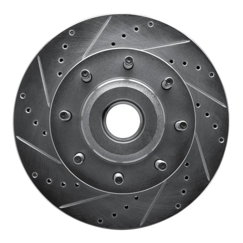 R1 05-07 Ford F-250 2Wd (Super Duty) Front Left Drilled & Slotted Silver Brake Rotor 1