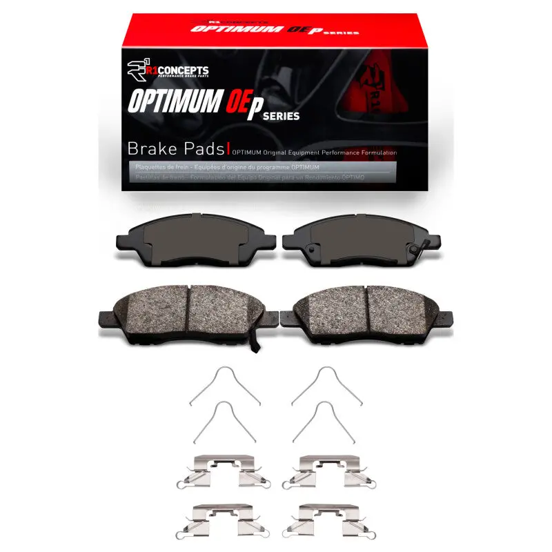 R1 11-25 Nissan March (Mexico) Front Optimum Oe Brake Pads & Hardware Kit 1
