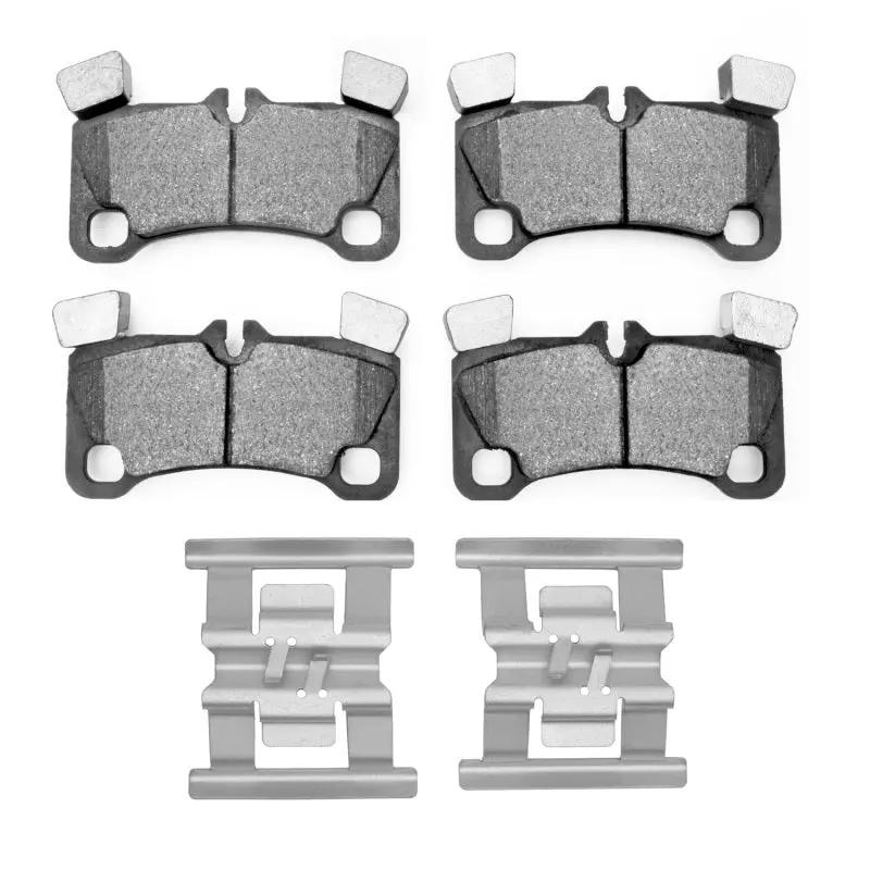 R1 08-10 Porsche Cayenne Rear Semi Met Pads & Hardware Kit 1