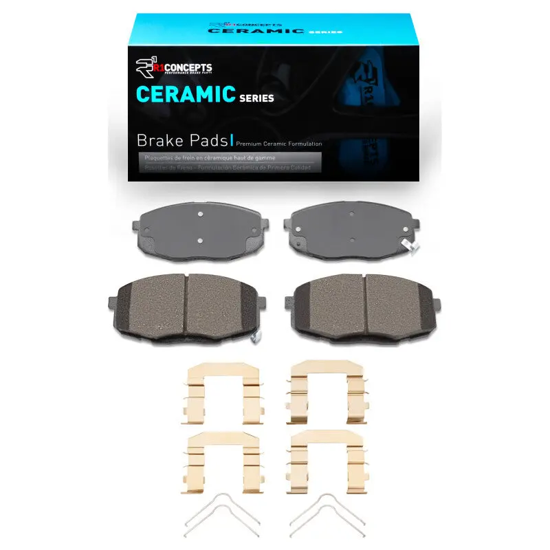 R1 10-24 Kia Forte Koup Front Ceramic Pads & Hardware Kit 1