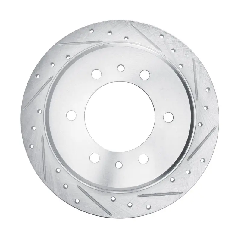 R1 76-80 Chevrolet Luv Front Right Drilled & Slotted Silver Brake Rotor 1