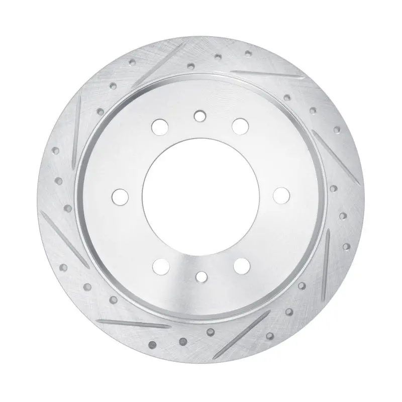 R1 76-80 Chevrolet Luv Front Left Drilled & Slotted Silver Brake Rotor 1