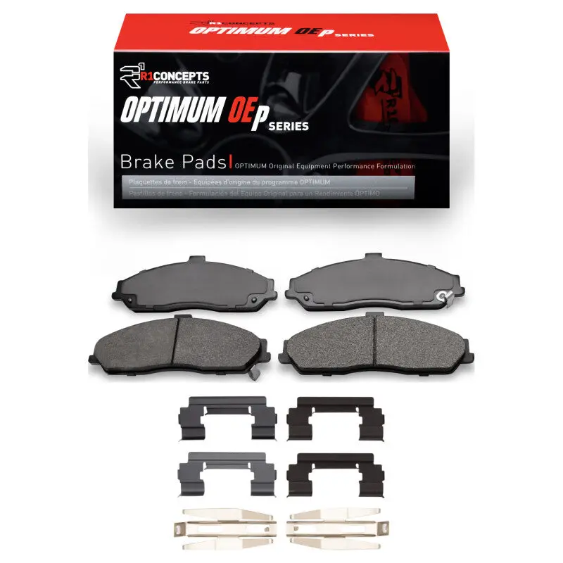 R1 97-10 Chevrolet Corvette Front Optimum Oe Brake Pads & Hardware Kit 1