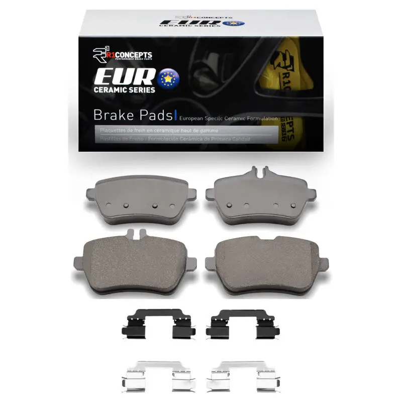 R1 2013-2021 Mercedes-Benz Sl450 Rear R1 Euro Ceramic Pads & Hardware Kit 1