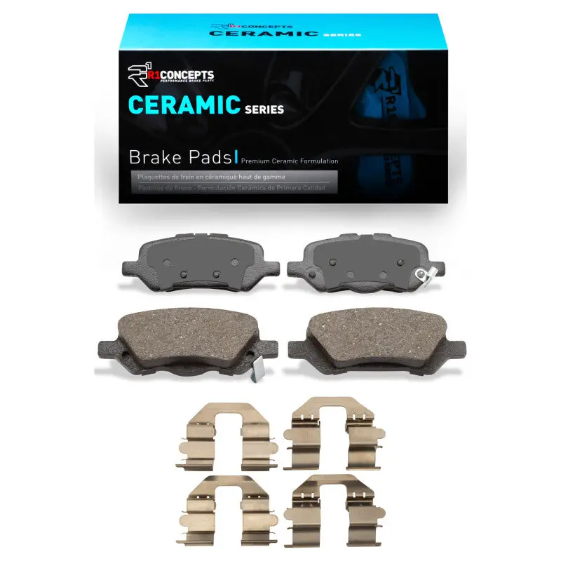 R1 2009-2015 Toyota Venza Rear R1 Ceramic Pads & Hardware Kit 1