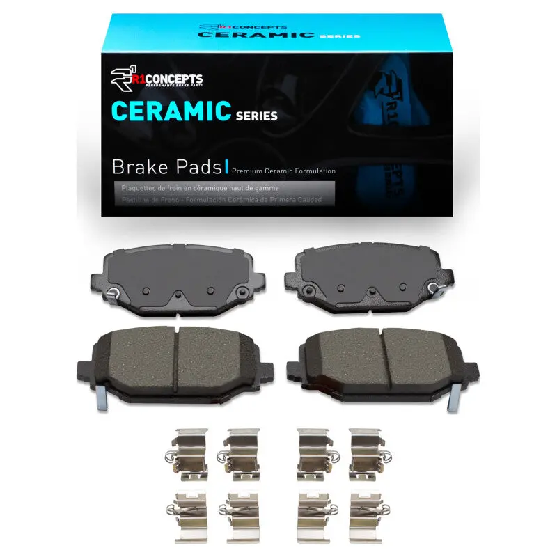 R1 12-20 Chrysler Town & Country Rear Ceramic Brake Pads & Hardware Kit 1