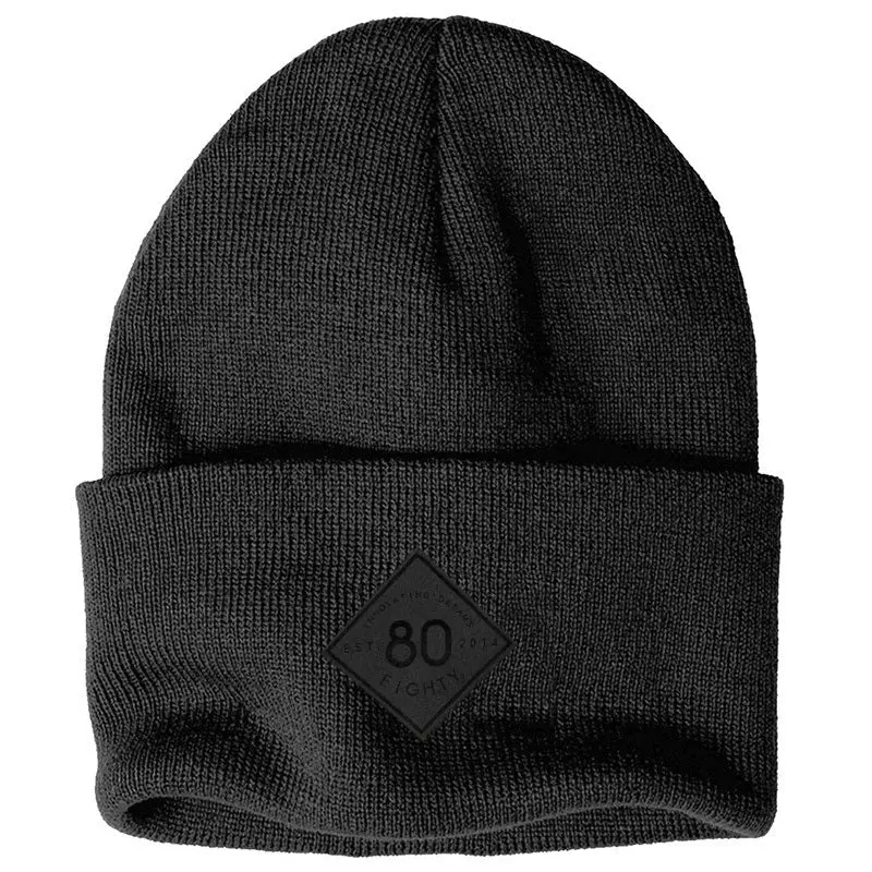 80Eighty® All Black Patch Beanie 1