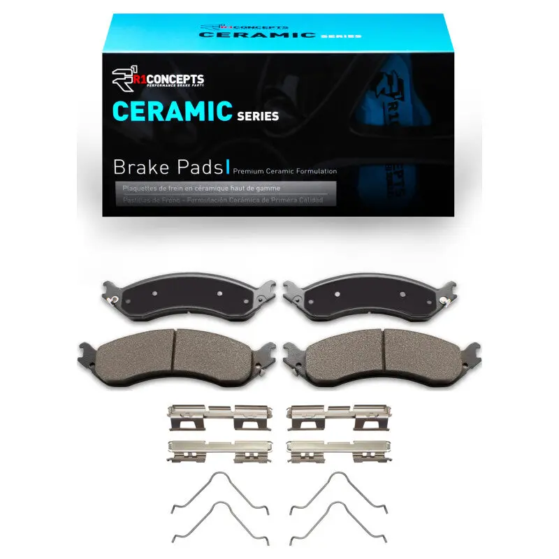 R1 21-25 Chevrolet Express 2500 Rear Ceramic Pads & Hardware Kit 1