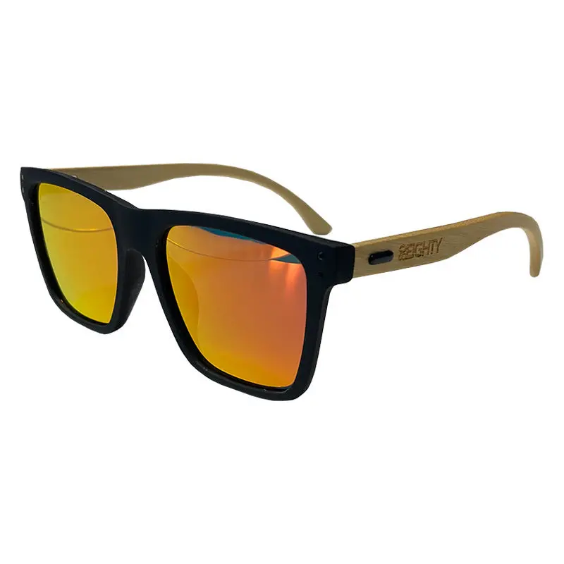 80Eighty® Polarized Bamboo Sunglasses - Red 1