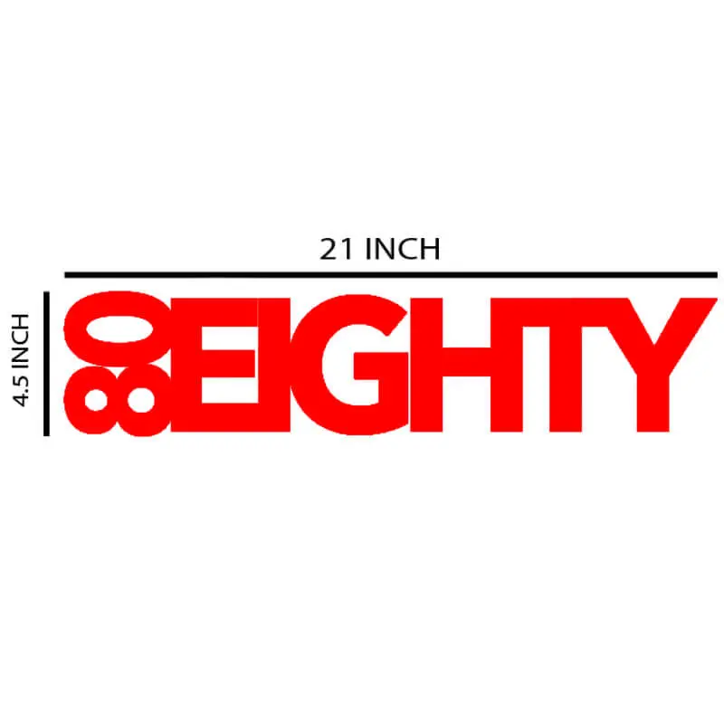 80Eighty® Red Decal 1