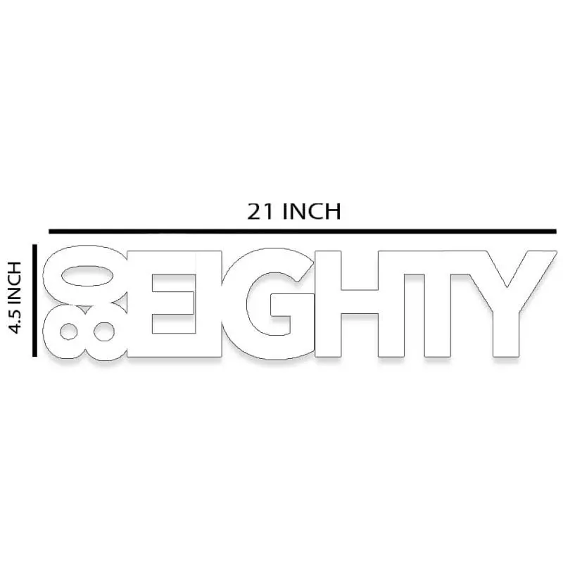 80Eighty® White Decal 1