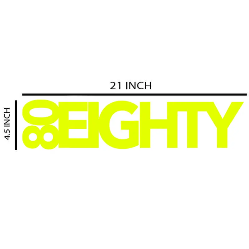 80Eighty® Neon Yellow Decal 1