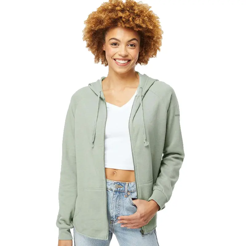 80Eighty® Women's Sage Ziphoodie 1
