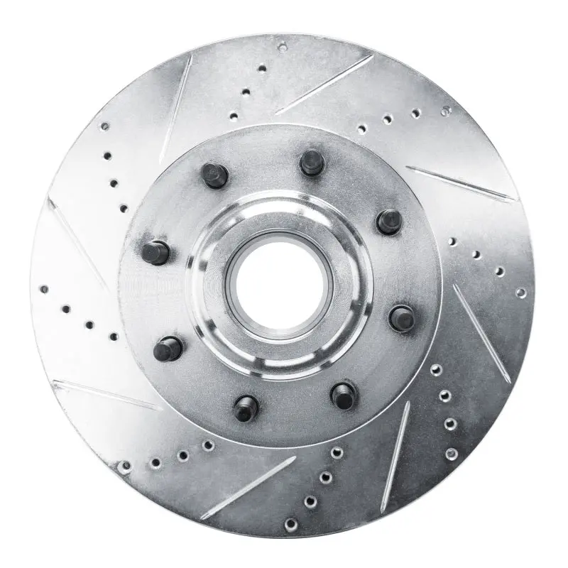 R1 11-25 Ford F-250 2Wd (Super Duty) Front Left Drilled & Slotted Silver Brake Rotor 1