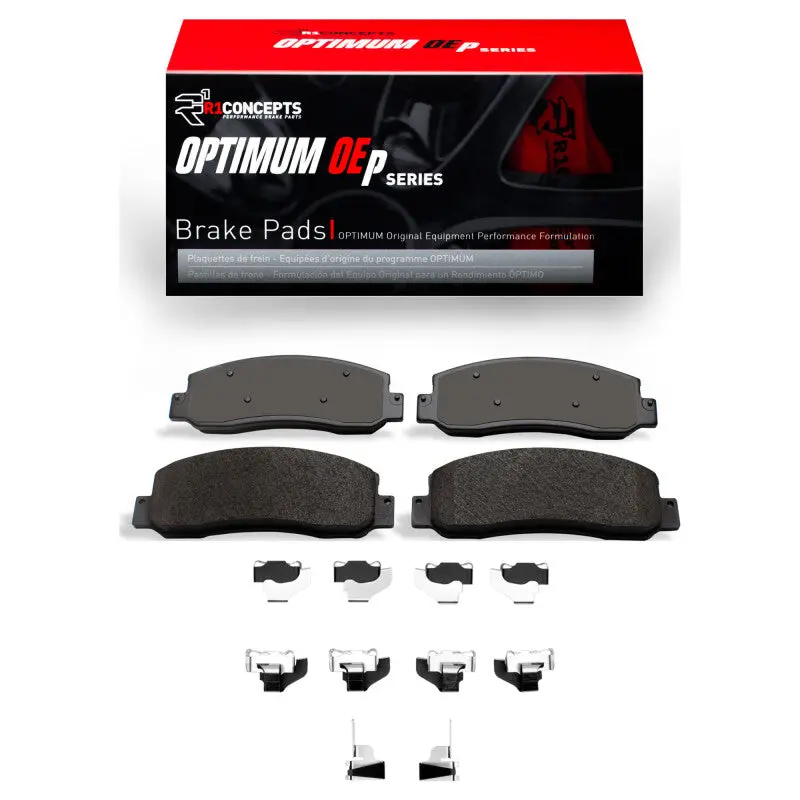 R1 10-12 Ford F-350 Super Duty 4Wd Front Optimum Oe Pads & Hardware Kit 1