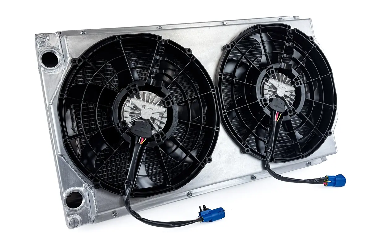 Csf Motorsport Radiator With Shroud 14" Spal Brushless Fans And Harnesses 1