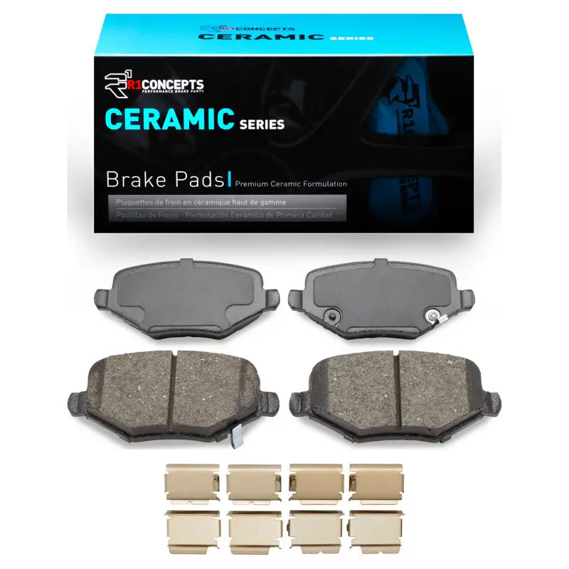 R1 09-14 Dodge Journey Rear Ceramic Pads & Hardware Kit 1