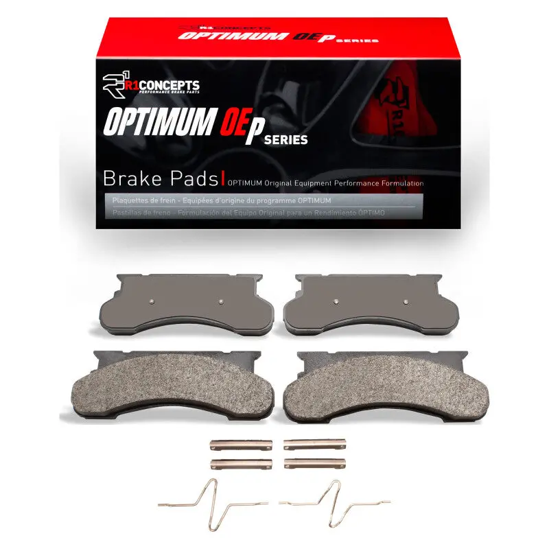 R1 86-94 Ford E-350 Econoline Front Optimum Oe Pads & Hardware Kit 1