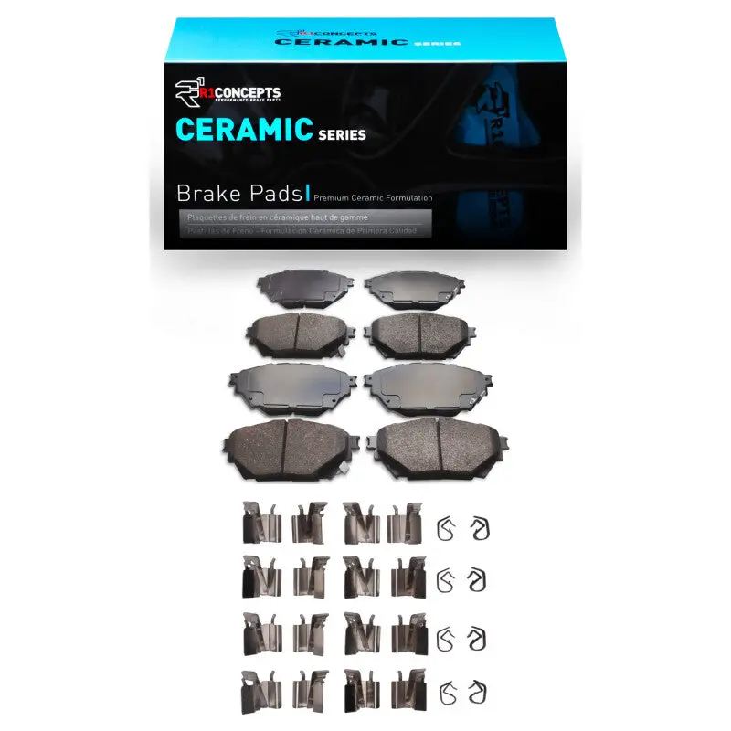 R1 12-20 Freightliner Fl360 (Mexico) Front/Rear Ceramic Pads & Hardware Kit 1