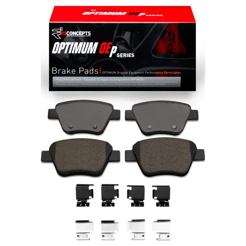 R1 05-16 Audi A3 Rear Optimum Oe Brake Pads & Hardware Kit 1