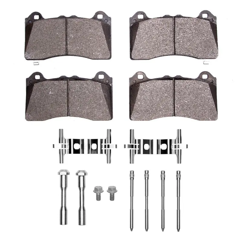 R1 16-18 Ford Focus Front Semi Met Pads & Hardware Kit 1