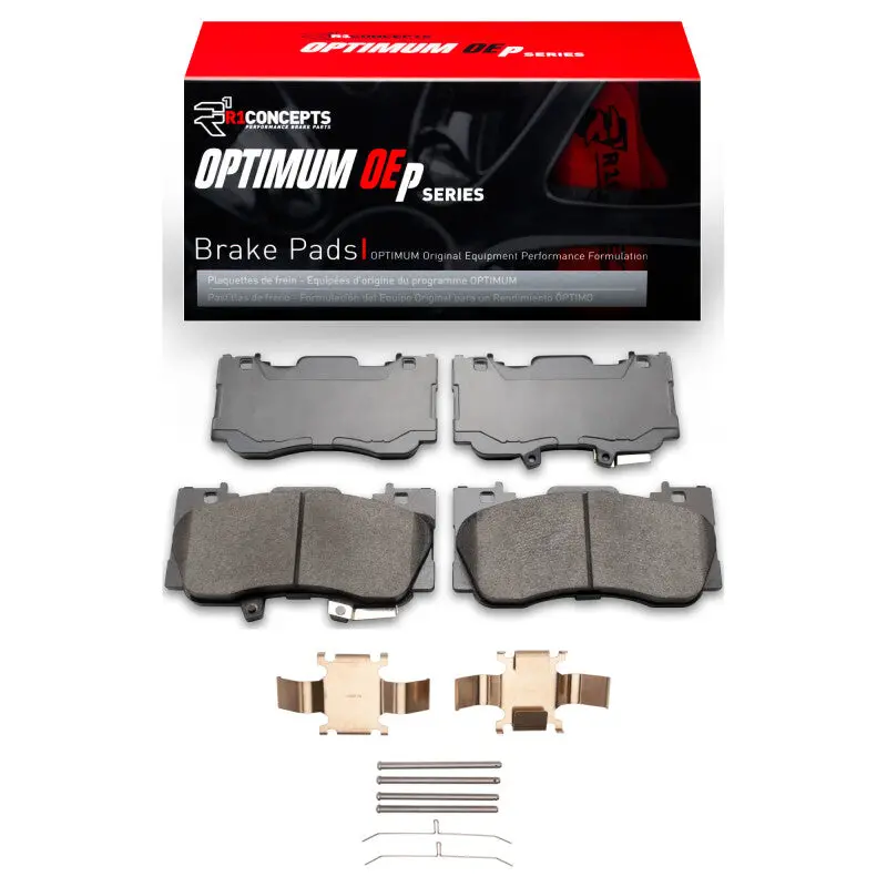 R1 15-23 Ford Mustang Front Optimum Oe Pads & Hardware Kit 1