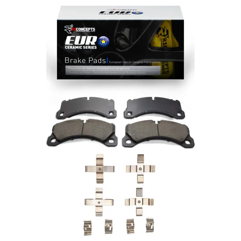 R1 2011-2023 Porsche Panamera Front R1 Euro Ceramic Pads & Hardware Kit 1