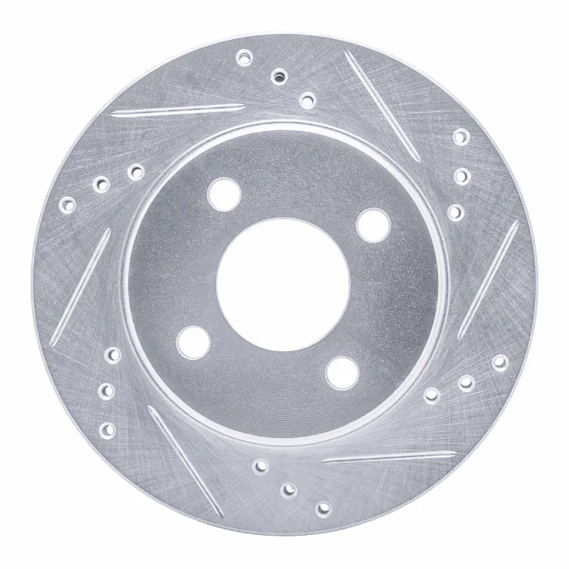 R1 95-96 Dodge Neon (Usa/Canada) Front Right Drilled & Slotted Silver Brake Rotor 1