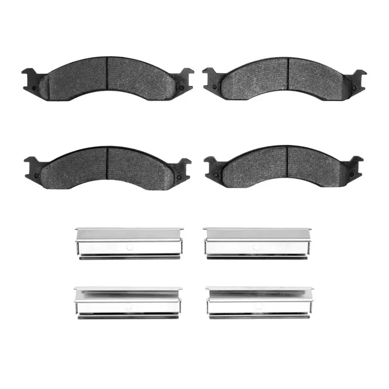 R1 92-94 Ford E-350 Econoline Club Wagon Front Semi Met Pads & Hardware Kit 1