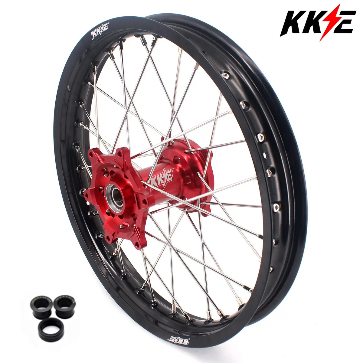 Kke 18Inch Enduro Rear Aluminum Wheels Rims Fit Honda Crf250r Crf450r Red Hubs 1