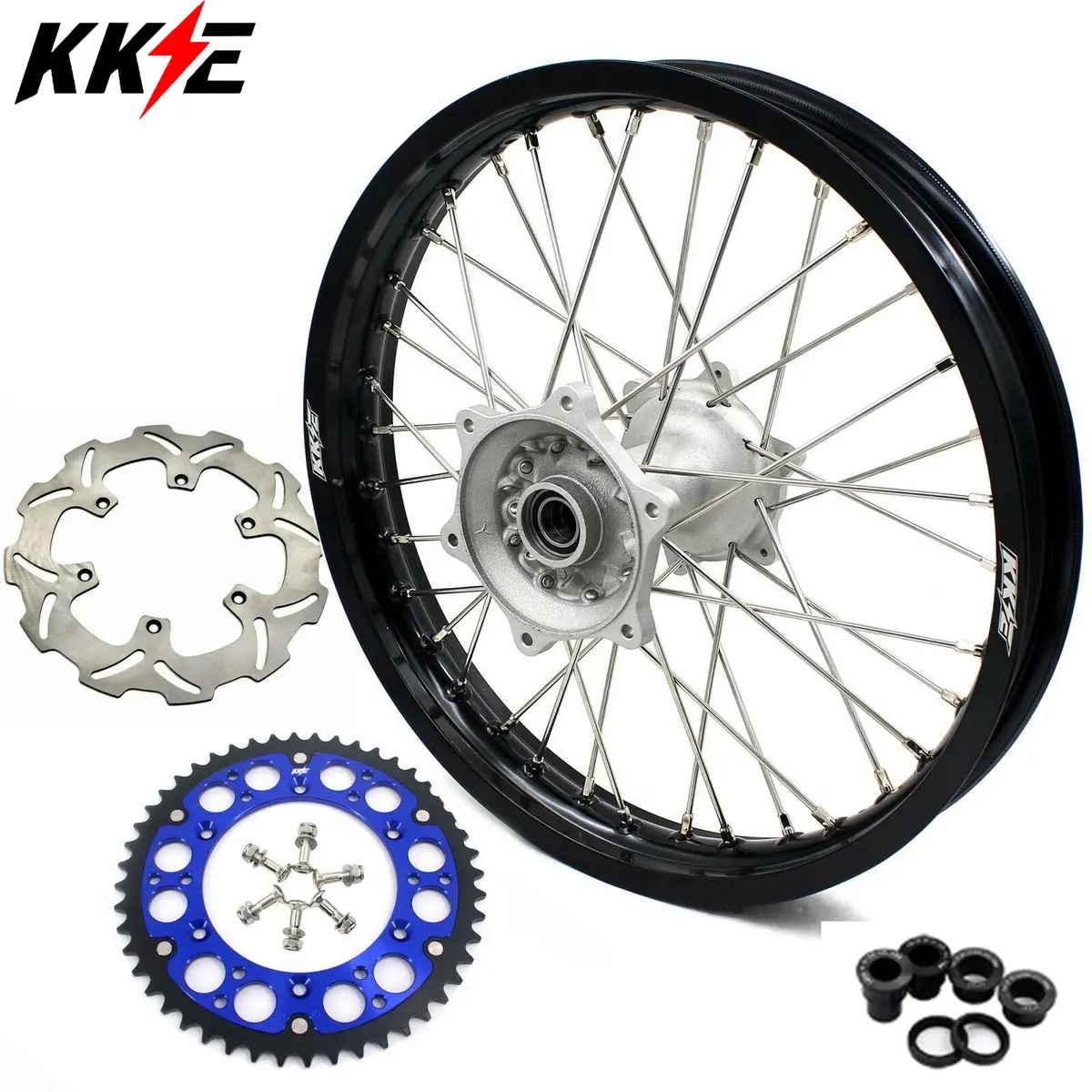Kke 19" Cast Hub Aluminum Rim Wheel Rim For Yamaha Yz125 Yz250 Yz250f Yz450f Disc 1