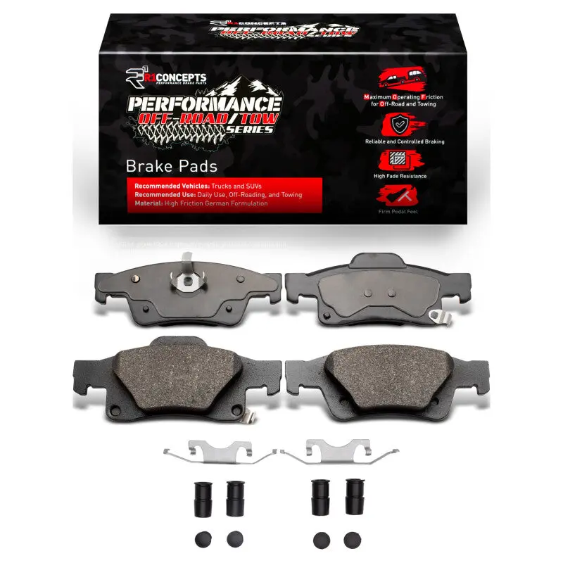 R1 2011-2025 Dodge Durango Rear Performance Off-Road/Tow Brake Pads & Hardware Kit 1