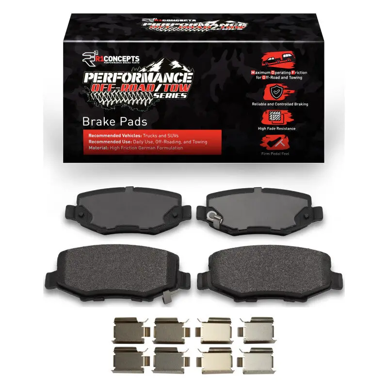 R1 2007-2018 Dodge Nitro Rear Performance Off-Road/Tow Brake Pads & Hardware Kit 1