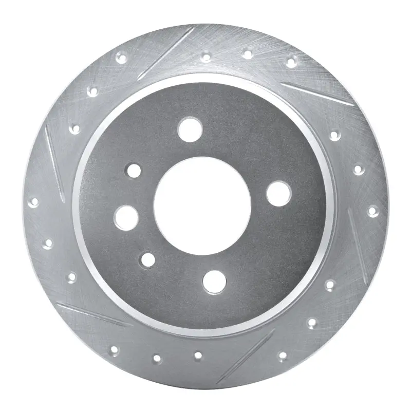 R1 84-91 Bmw 325Is Rear Left Drilled & Slotted Silver Brake Rotor 1