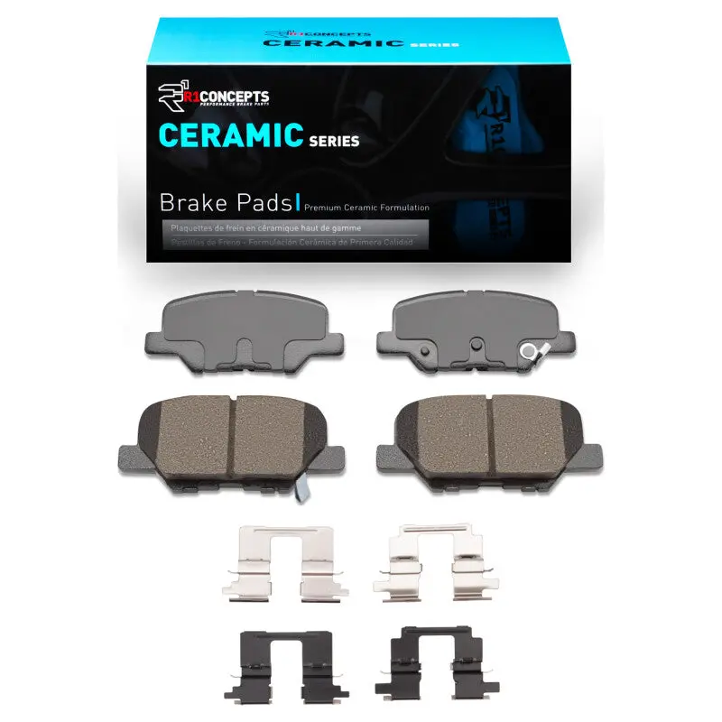 R1 2014-2018 Mazda 3 Rear R1 Ceramic Pads & Hardware Kit 1