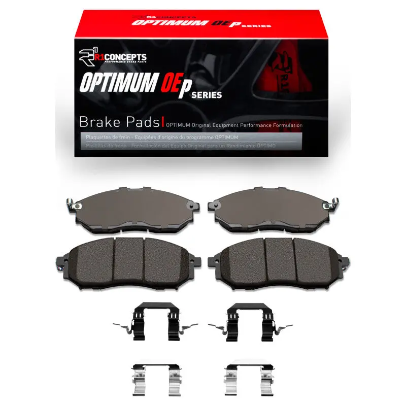 R1 2005-2013 Infiniti G35 Front R1 Optimum Oe Pads & Hardware Kit 1
